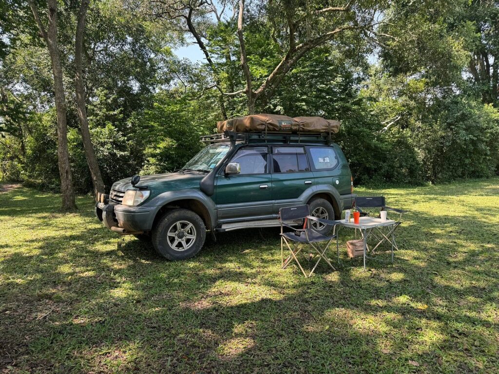 cheap land cruiser TX rental uganda with camping gear