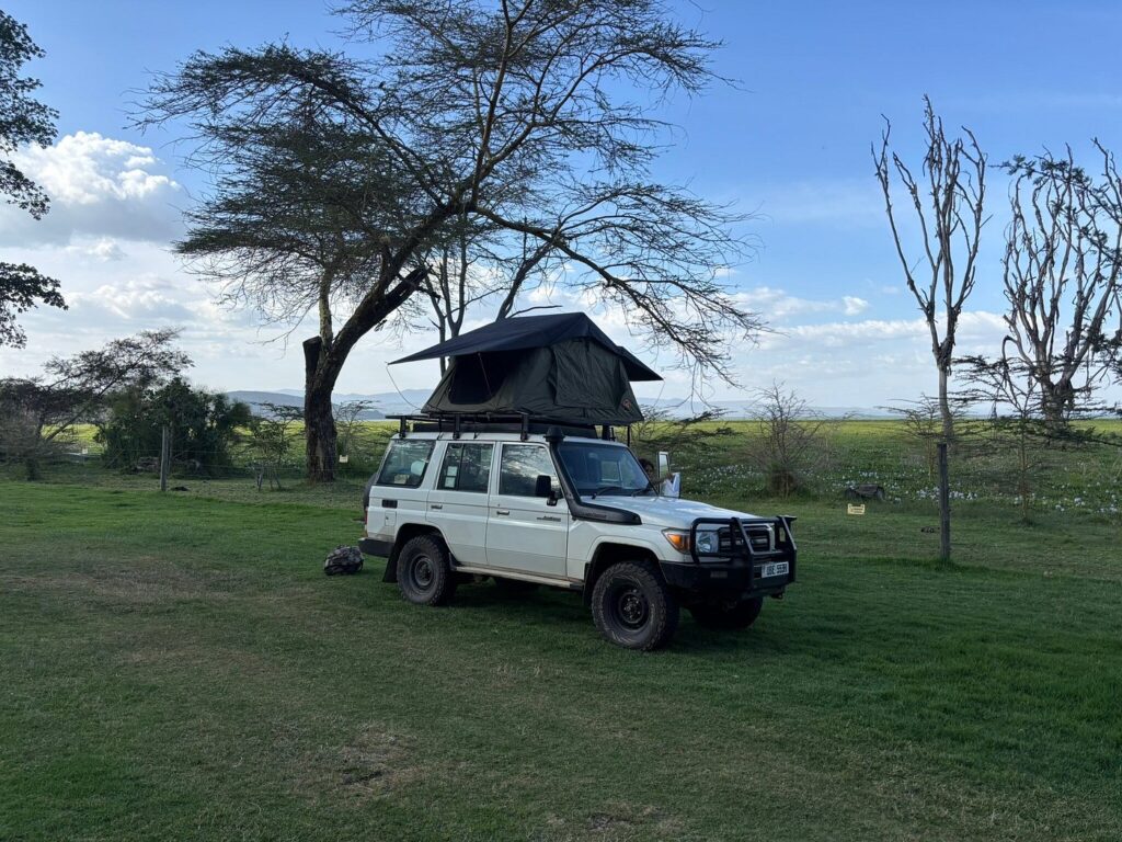 cheap land cruiser hardtop for rent in uganda with camping gear