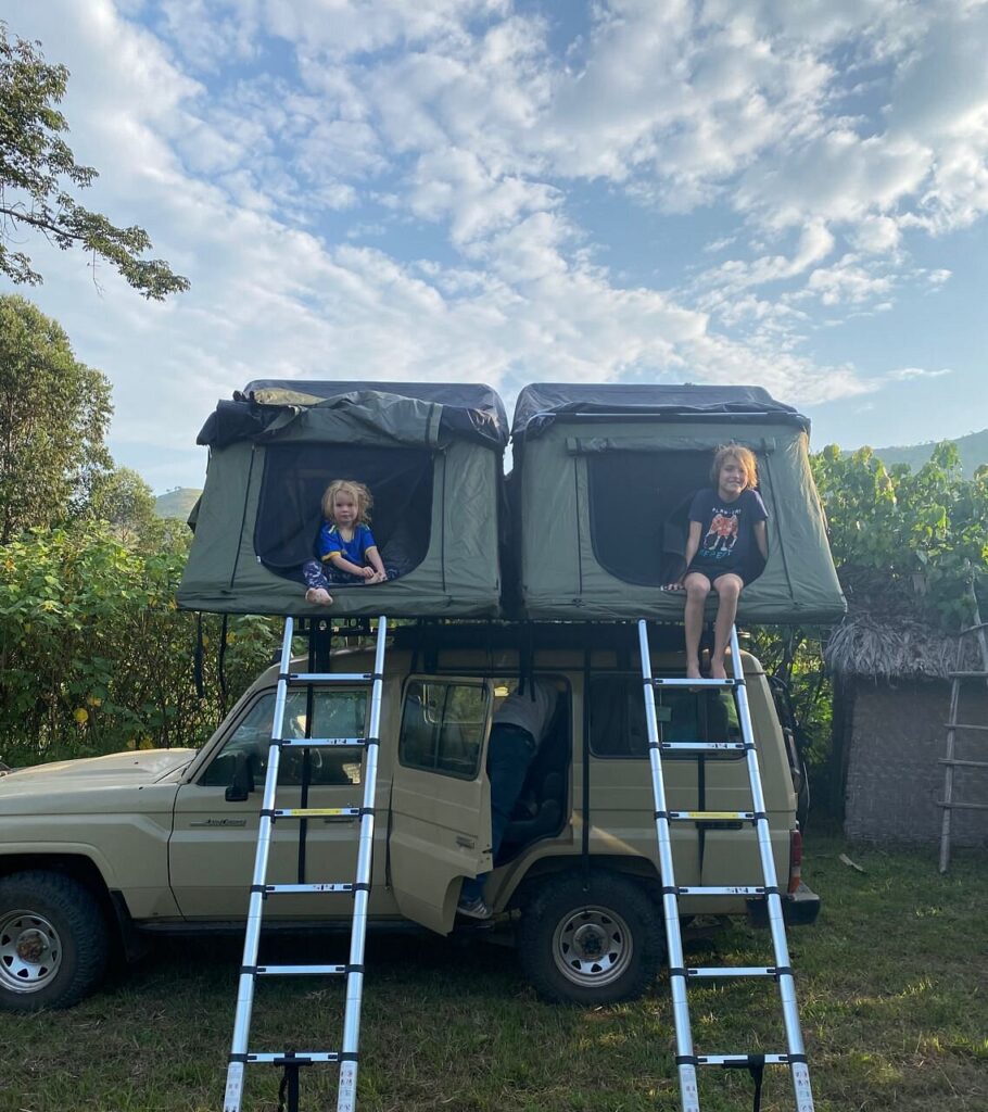 Rent a Cheap 4x4 car with two rooftop tents in Uganda