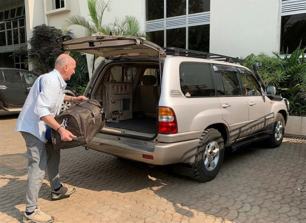 specifications of the land Cruiser (V8/VX) with rooftop tent in Uganda