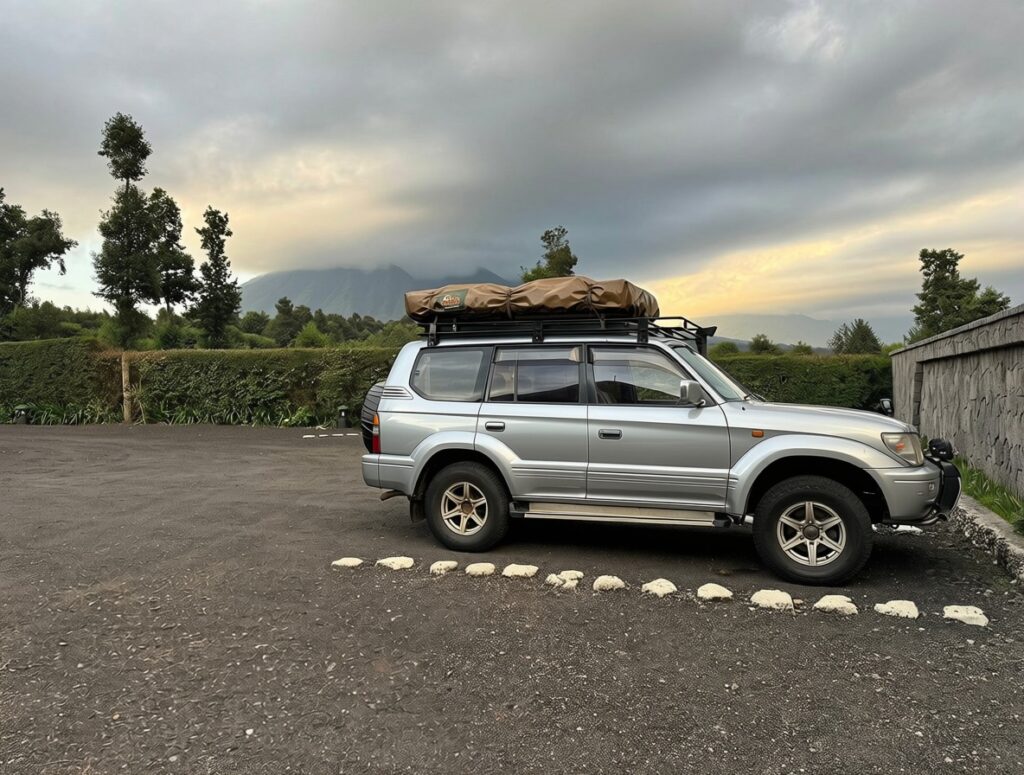 specifications of the 4x4 Land Cruiser Prado TX with two rooftop tents