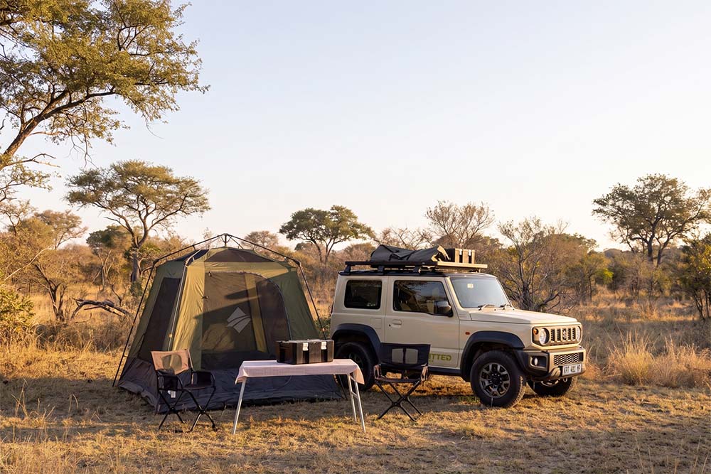 cheap suzuki Jimny rental uganda with rooftop tent