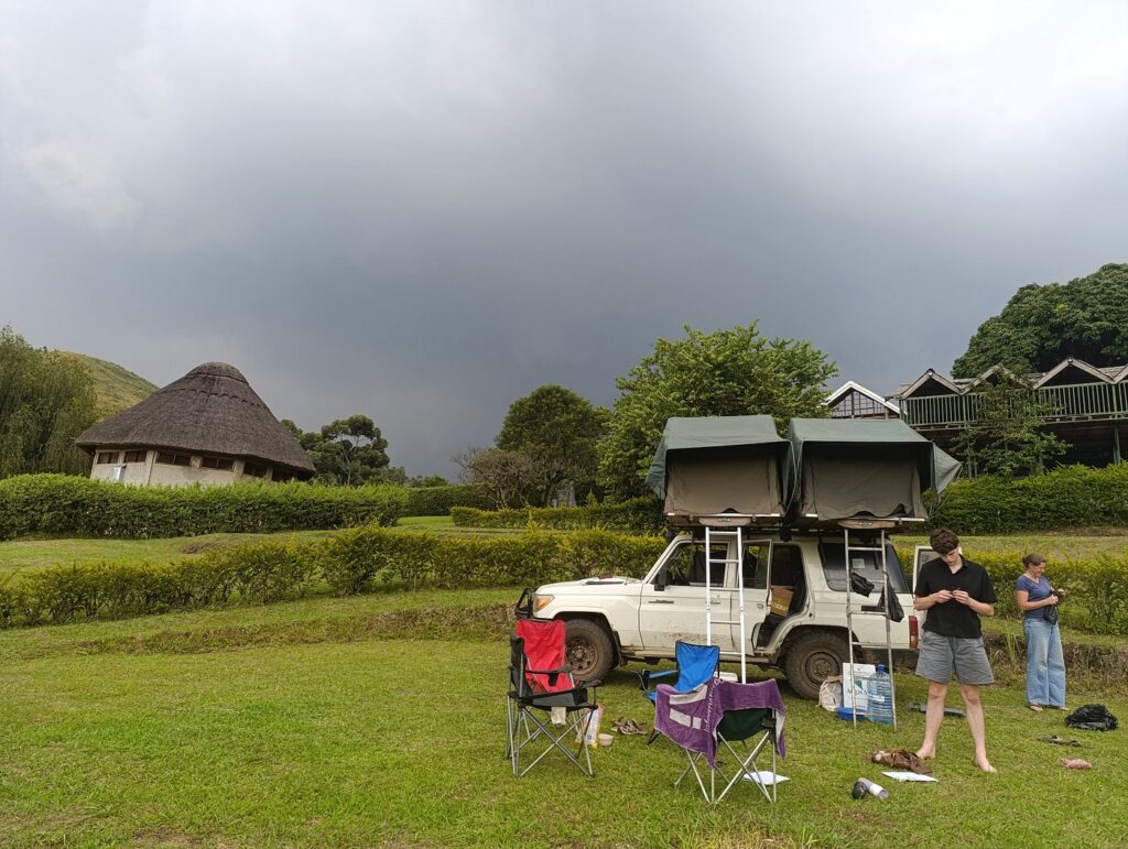 camping equipment included in the 4x4 70 series land Cruiser LX with two rooftop tents in uganda