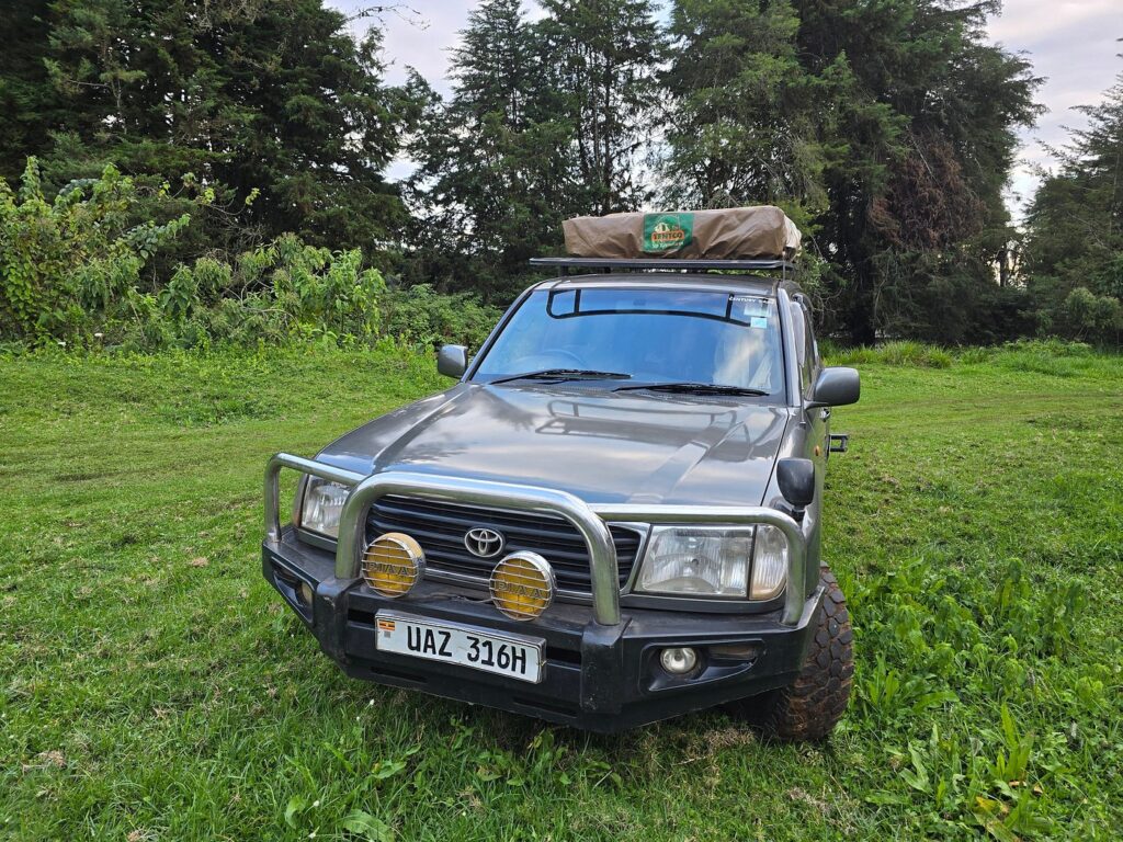 cost of renting a land Cruiser (V8/VX) with rooftop tent in uganda