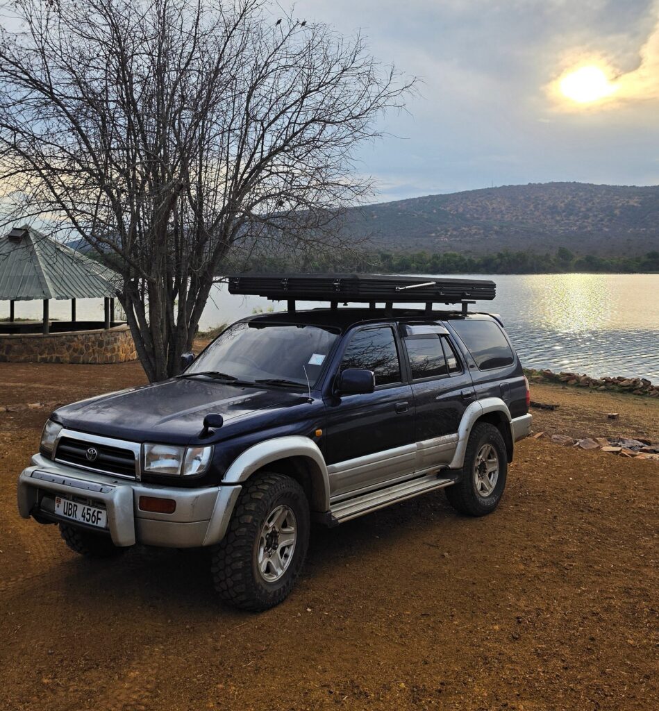Rent a toyota Hilux surf with rooftop tent in Uganda from 100 USD